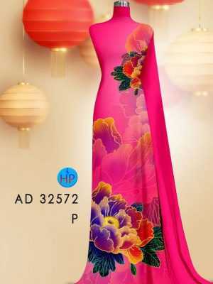 Vải Áo Dài Hoa In 3D AD 32572 25